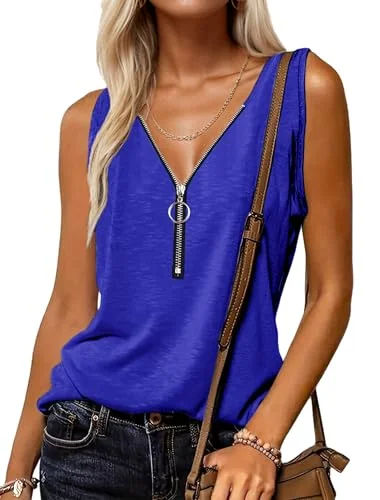 Sleeveless Tank Top, Royal Blue