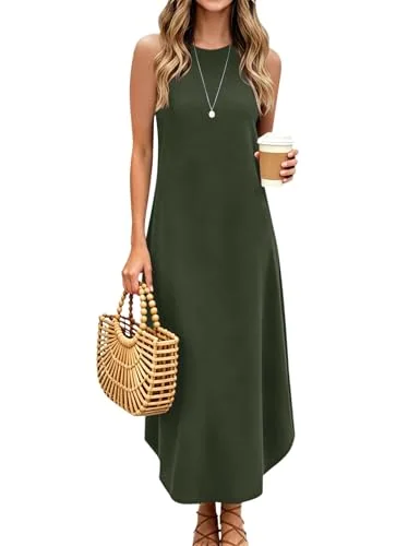 Halter Dress, Army Green