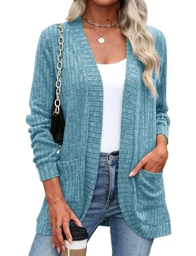 Long-Sleeve Sweater III, Grey Blue