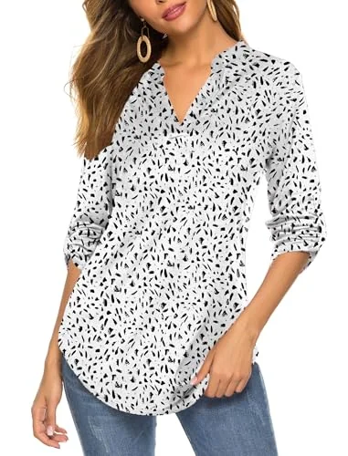 Long-Sleeve Tunic Top III, White