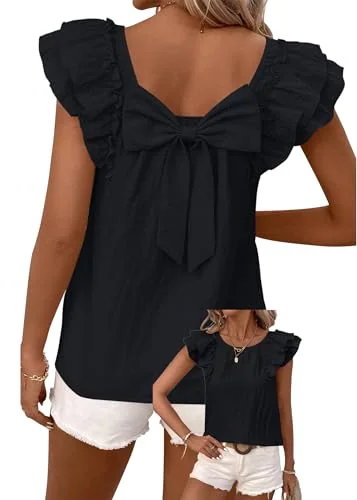 Short-Sleeve Crew Neck Top II, Black