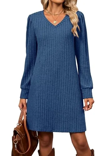 Long-Sleeve Dress III, Blue