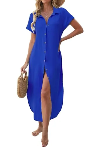 Swim Cover-Up III, Royal Blue