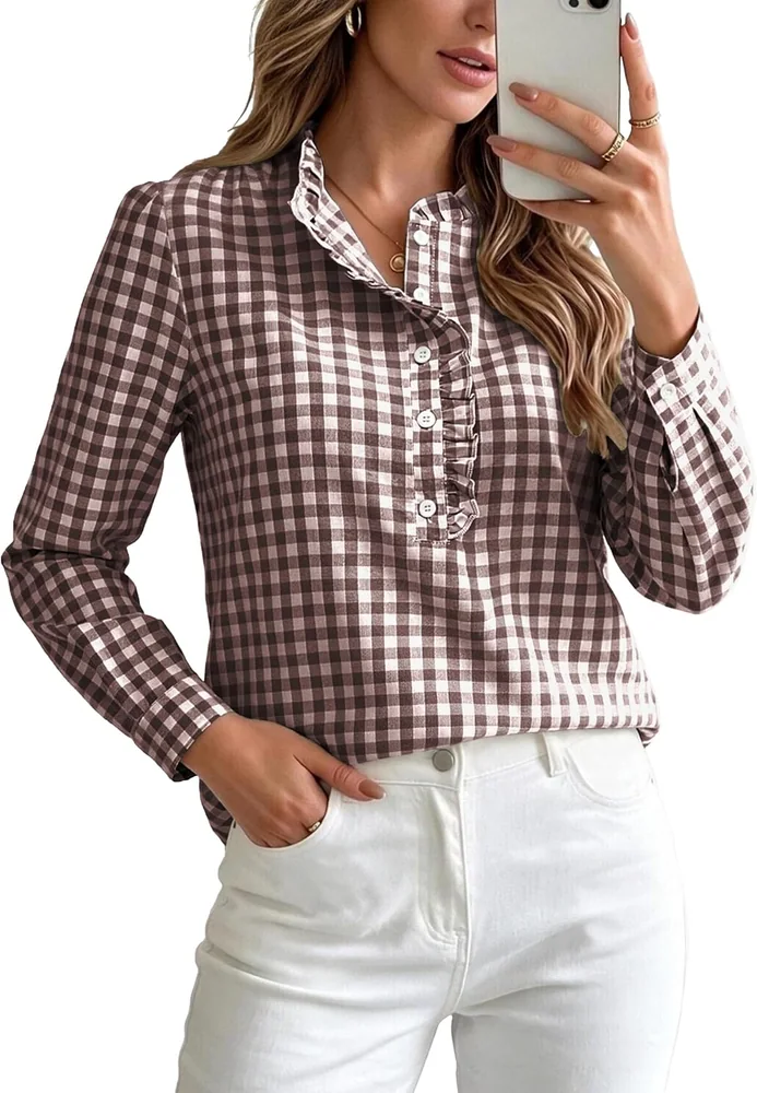 Top V, Plaid Brown