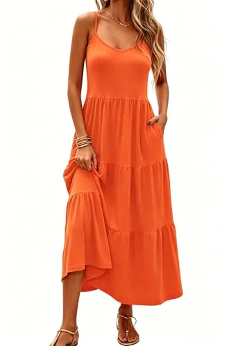 Sleeveless Sundress, Orange