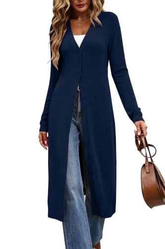 Duster Cardigan, Navy Blue