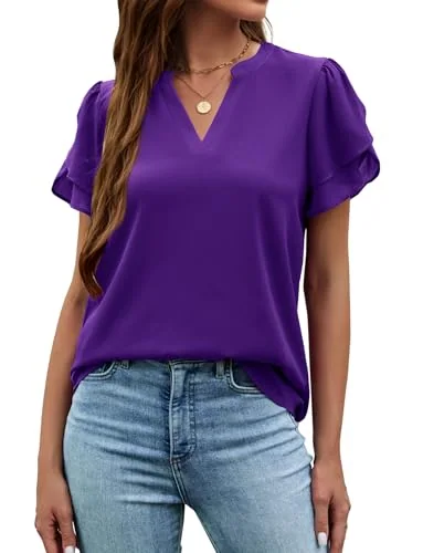 Short-Sleeve Top, Purple
