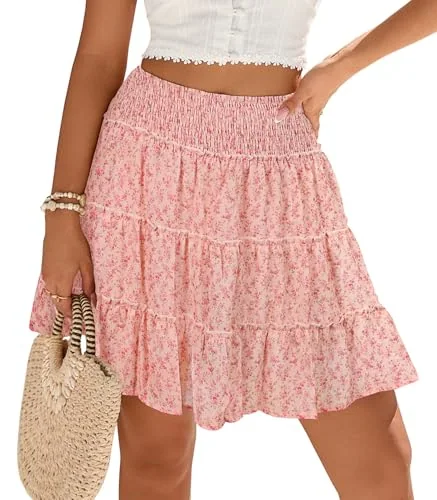 Skort IV, Light Pink Floral