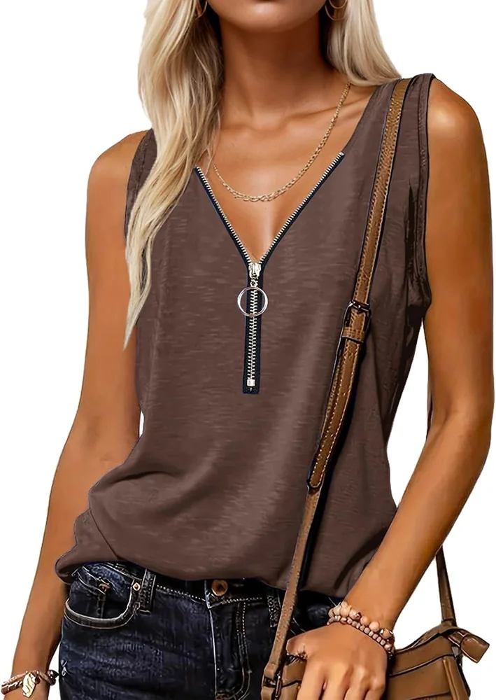 Sleeveless Tank Top IV, Coffee