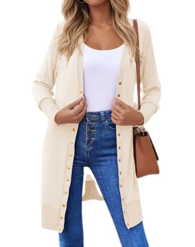 Long-Sleeve Cardigan III, Beige