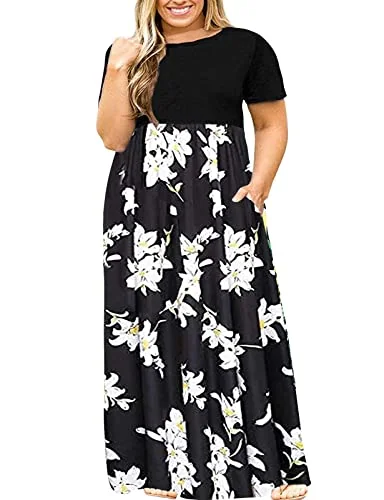 Round Neck Dress, Patchwork White