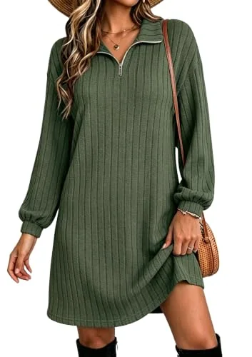 Long-Sleeve Sweater, Army Green