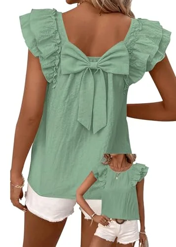 Crew Neck Top, Green